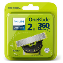 „Philips Norelco OneBlade OneBlade 360 QP420/50“ keičiami peiliukai, 2 vnt. pakuotėje „Philips Norelco OneBlade OneBlade 360 QP420/50“ keičiami peiliukai, 2 vnt. pakuotėje