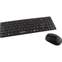 Esperanza EK122K klaviatūra RF belaidė QWERTY juoda Esperanza EK122K klaviatūra RF belaidė QWERTY juoda