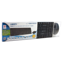 Esperanza EK122K klaviatūra RF belaidė QWERTY juoda Esperanza EK122K klaviatūra RF belaidė QWERTY juoda