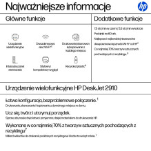 HP DeskJet 2910 Wireless All-in-One Color Printer, Instant Ink