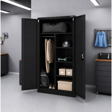 Iron Mate SATURN Metal Utility Cupboard 185x90x45 Black RAL9005