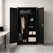 Iron Mate SATURN Metal Utility Cupboard 185x90x45 Black RAL9005
