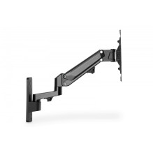 Uchwyt ścienny pojedynczy, 1xLCD, max. 43", max. obciążenie 23kg, ze sprężyną gazową, obrotowy