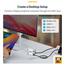 StarTech.com 168W-USBC-MULTIPORT laptop dock / port replicator