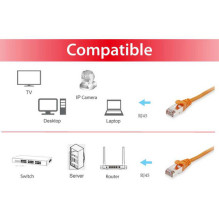 Equip Patchkabel Cat6 S / FTP 2xRJ45 25.00m orange LSZH polietileno maišelis Equip Patchkabel Cat6 S / FTP 2xRJ45 25.00m orange LSZH polietileno maišelis