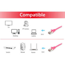 Equip Patch cable Cat6A S / FTP 2xRJ45 20.00m pink LSZH polybag Equip Patch cable Cat6A S / FTP 2xRJ45 20.00m pink LSZH polybag