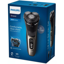 „Philips Shaver 3000 Series S3242/12“ elektrinis skustuvas drėgnam ir sausam skutimui