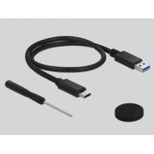 DELOCK External Enclosure 2.5" SATA USB 3.1 Black 42611
