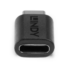 USB Adapter - LINDY USB 3.2 Type C to CM / F Adapter, Black USB Adapter - LINDY USB 3.2 Type C to CM / F Adapter, Black