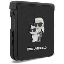 KARL LAGERFELD case for SAMSUNG GALAXY Z FLIP 8 (Karl&Choupette Saffiano Pins) black KARL LAGERFELD case for SAMSUNG GALAXY Z FLIP 8 (Karl&Choupette Saffiano Pins) black