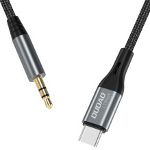 Audio kabelis Dudao L11ProT USB-C to 3.5mm 1.0m juodas Audio kabelis Dudao L11ProT USB-C to 3.5mm 1.0m juodas