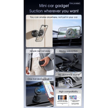 Automobilinis telefono laikiklis Dudao F24PRO MagSafe (dashboard / windshield) juodas