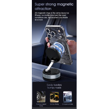 Automobilinis telefono laikiklis Dudao F24PRO MagSafe (dashboard / windshield) juodas