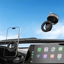 Automobilinis telefono laikiklis Dudao F24X MagSafe (dashboard / windshield) juodas Automobilinis telefono laikiklis Dudao F24X MagSafe (dashboard / windshield) juodas
