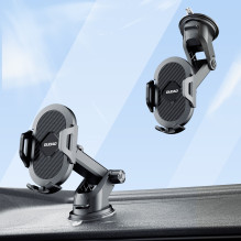Automobilinis telefono laikiklis Dudao F2S (dashboard / windshield) juodas Automobilinis telefono laikiklis Dudao F2S (dashboard / windshield) juodas
