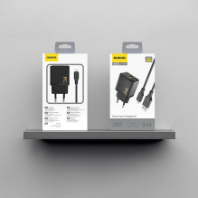 Įkroviklis Dudao A23L 12W USB-A + USB-A to Lightning cable 1.0m juodas Įkroviklis Dudao A23L 12W USB-A + USB-A to Lightning cable 1.0m juodas