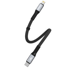 USB kabelis Dudao L10P USB-C to Lightning 20W 0.23m juodas USB kabelis Dudao L10P USB-C to Lightning 20W 0.23m juodas