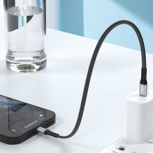 USB kabelis Dudao L10P USB-C to Lightning 20W 0.23m juodas USB kabelis Dudao L10P USB-C to Lightning 20W 0.23m juodas