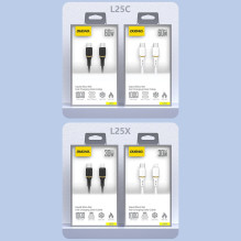USB kabelis Dudao L25C USB-C to USB-C 60W 1.0m juodas USB kabelis Dudao L25C USB-C to USB-C 60W 1.0m juodas