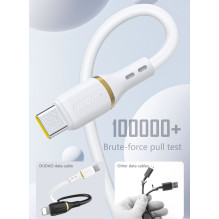 USB kabelis Dudao L25X USB-C to Lightning 30W 1.0m baltas