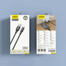 USB kabelis Dudao L3ST USB-A to USB-C 5A 2.0m juodas USB kabelis Dudao L3ST USB-A to USB-C 5A 2.0m juodas