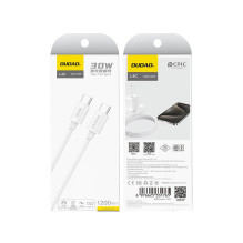 USB kabelis Dudao L4C USB-C to USB-C 30W 1.2m baltas USB kabelis Dudao L4C USB-C to USB-C 30W 1.2m baltas