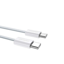 USB kabelis Dudao L6C USB-C to USB-C 60W 1.0m baltas USB kabelis Dudao L6C USB-C to USB-C 60W 1.0m baltas