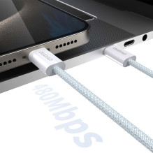 USB kabelis Dudao L6C USB-C to USB-C 60W 1.0m baltas USB kabelis Dudao L6C USB-C to USB-C 60W 1.0m baltas