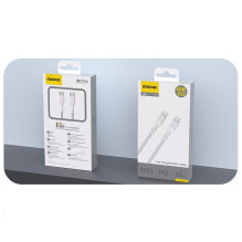 USB kabelis Dudao L9C USB-C to USB-C 65W 1.0m baltas USB kabelis Dudao L9C USB-C to USB-C 65W 1.0m baltas