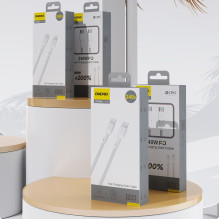 USB kabelis Dudao L9CMax USB-C to USB-C 240W 2.0m baltas USB kabelis Dudao L9CMax USB-C to USB-C 240W 2.0m baltas