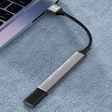 USB šakotuvas Dudao A16B 4-in-1 adapter USB-A to 4xUSB3.0 pilkas USB šakotuvas Dudao A16B 4-in-1 adapter USB-A to 4xUSB3.0 pilkas