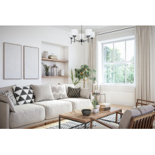 Classic chandelier pendant ceiling lamp Activejet MIRA Chrome 5xE27 for living room