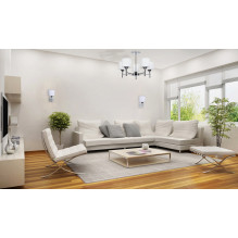 Classic chandelier pendant ceiling lamp Activejet MIRA Chrome 5xE27 for living room