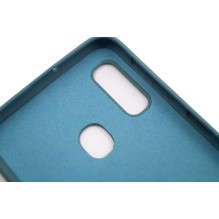 Evelatus Samsung A20e Soft Touch Silicone Case with Strap Blue