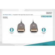 Kabelis Digitus DisplayPort - DisplayPort 20m Black (AK-340107-200-S) Kabelis Digitus DisplayPort - DisplayPort 20m Black (AK-340107-200-S)