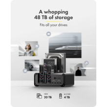 Docking station Icy Box 4-bay docking station for 2x M.2 NVMe and 2x 2.5" / 3.5" HDD / SSD in single mode, hos Docking station Icy Box 4-bay docking station for 2x M.2 NVMe and 2x 2.5" / 3.5" HDD / SSD in single mode, hos