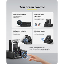 Docking station Icy Box 4-bay docking station for 2x M.2 NVMe and 2x 2.5" / 3.5" HDD / SSD in single mode, hos Docking station Icy Box 4-bay docking station for 2x M.2 NVMe and 2x 2.5" / 3.5" HDD / SSD in single mode, hos