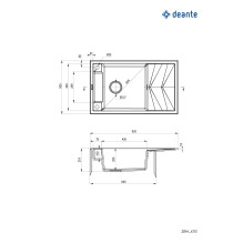 Plautuvė Deante Magnetic ZRM_N113, granitas Plautuvė Deante Magnetic ZRM_N113, granitas