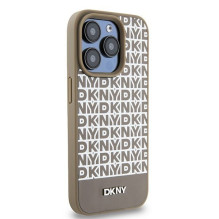 DKNY DKNY Leather Printed Pattern Metal Logo MagSafe Case for iPhone 15 Pro Max - Brown DKNY DKNY Leather Printed Pattern Metal Logo MagSafe Case for iPhone 15 Pro Max - Brown