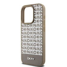 DKNY DKNY odinis, metaliniu logotipu ir spausdintu raštu aprūpintas „MagSafe“ dėklas, skirtas iPhone 15 Pro Max – rudas DKNY DKNY odinis, metaliniu logotipu ir spausdintu raštu aprūpintas „MagSafe“ dėklas, skirtas iPhone 15 Pro Max – rudas
