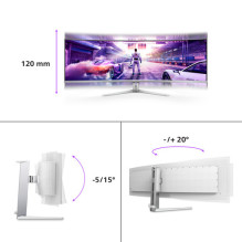 Philips Evnia 49M2C8900 49 Zoll DQHD išlenktas QD-OLED 32:9 240 Hz monitorius