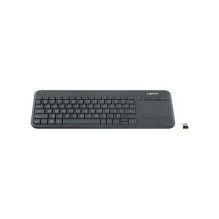Logitech K400 Plus - belaidė klaviatūra su jutikline plokštele - vokiečių - Black Logitech K400 Plus - belaidė klaviatūra su jutikline plokštele - vokiečių - Black