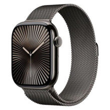 Pulkstenis Apple Watch Series 10 GPS + Cellular 46mm Slate titāna korpuss ar Milanese siksniņu M / L - Titanium