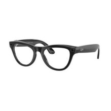 Ray-Ban Meta Skyler Gen1 Smart Glasses with AI, Size 52-20, 2F Clear / Cerulean Blue Lense, Shiny Black EU