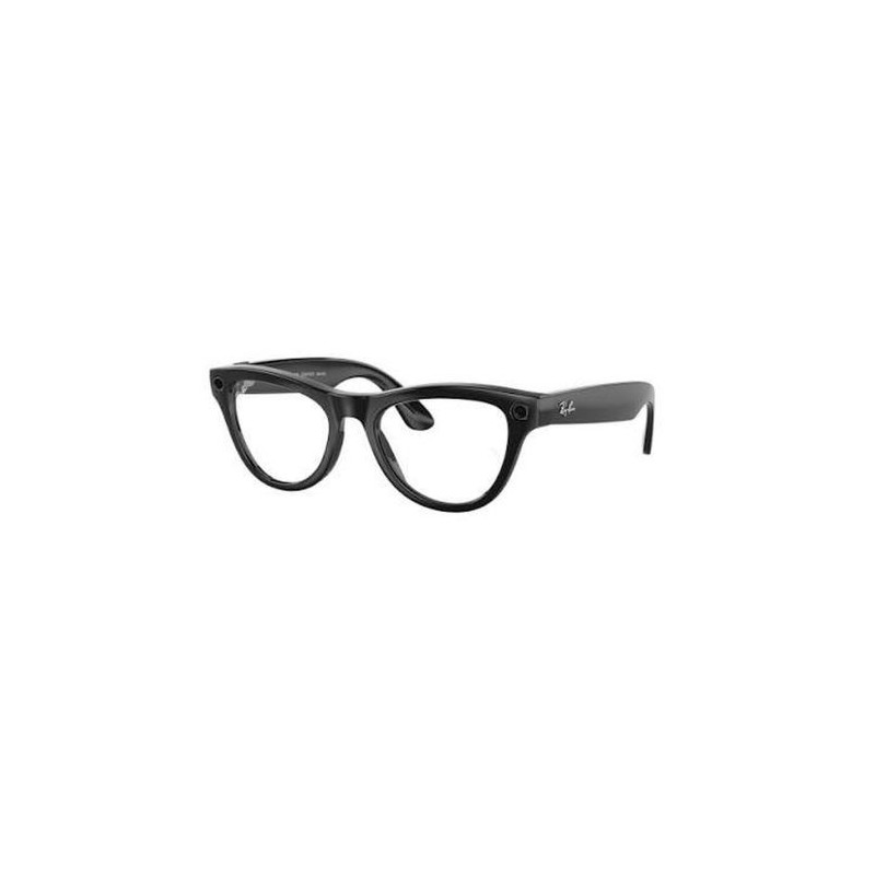 Ray-Ban Meta Skyler Gen1 Smart Glasses with AI, Size 52-20, 2F Clear / Cerulean Blue Lense, Shiny Black EU