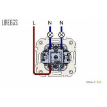 Impulsinis jungiklis LIREGUS EPSILON, 2kl., baltos spalvos Impulsinis jungiklis LIREGUS EPSILON, 2kl., baltos spalvos