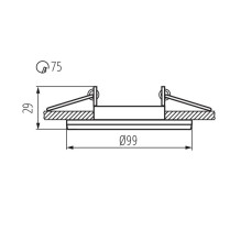 Built-in lamp Kanlux Colie, 35W, GU10, gold