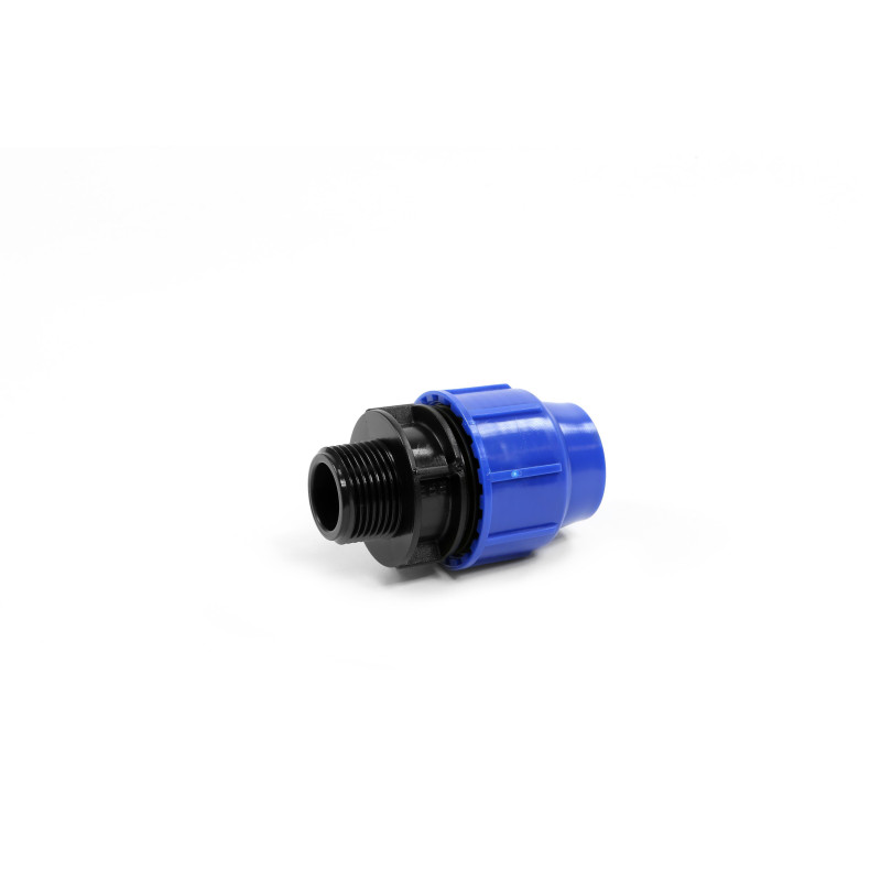 MALE ADAPTOR Ø32X1 PERLA BLUE