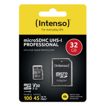 MEMORY MICRO SDHC 32GB C10 / W / ADAPTERIS 3433480 INTENSO MEMORY MICRO SDHC 32GB C10 / W / ADAPTERIS 3433480 INTENSO