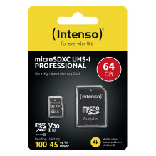MEMORY MICRO SDXC 64GB C10 / W / ADAPTERIS 3433490 INTENSO